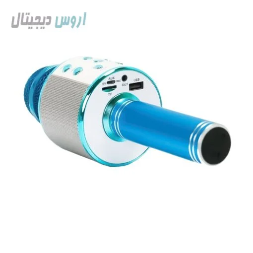 میکروفون اسپیکر مدل WS-858 | 0068456 ws 858 wireless bluetooth karaoke handheld microphone usb ktv player bluetooth mic speaker record m