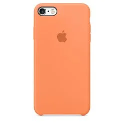 قاب سیلیکونی اورجینال اپل iphone 6s Plus رنگ نارنجی کم رنگ