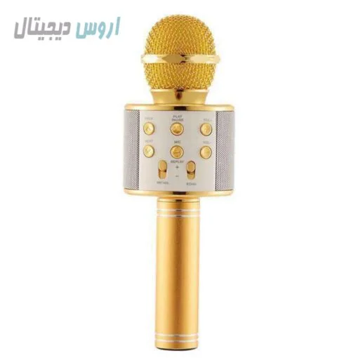 میکروفون اسپیکر مدل WS-858 WS 858 Wireless Bluetooth Karaoke Handheld Microphone USB KTV Player Bluetooth Mic Speaker Record Music Microphones.jpg q50 1