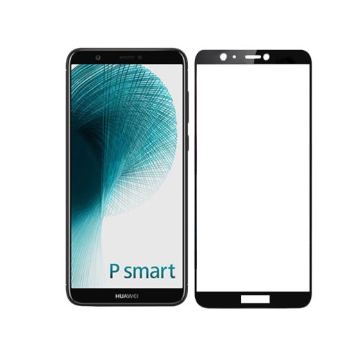 گلس تمام صفحه هواوی P Smart 2018 شیشه ای تمام چسب 6D | Huawei P Smart 2018 Full Cover Tempered Glass Screen Protector 1
