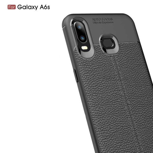 قاب اتوفوکوس ژله ای سامسونگ Galaxy A6S | buy price samsung galaxy a6s litchi texture auto focus case 3 قاب گوشی