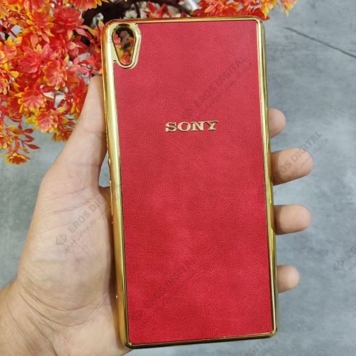 گارد گوشی Sony Xperia XA Ultra دور طلایی پشت چرم | photo 2024 01 24 18 08 27
