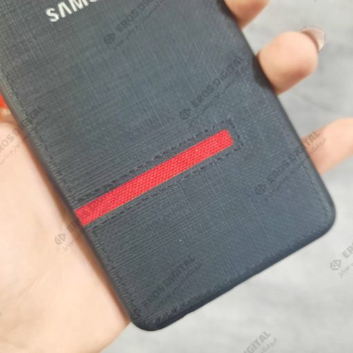 گارد گوشی Samsung Galaxy J7 Max ژله ای پشت پارچه ای لوگو سیلور | photo 2024 02 09 10 31 44