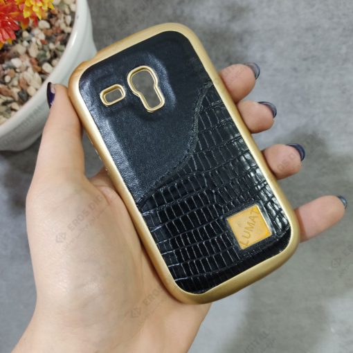 گارد گوشی Samsung Galaxy S3 Mini دور طلایی پشت چرم طرح دار | photo 2024 04 17 19 13 19