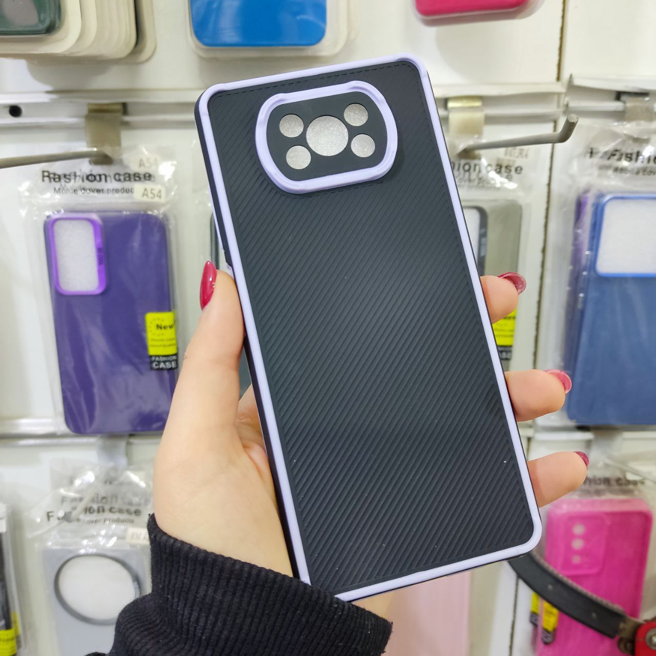 قاب طرح کربنی Xiaomi Poco X3 / X3 pro محافظ لنز دار